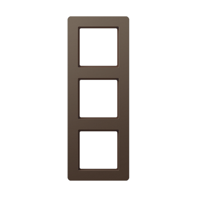 Rahmen 3fach, A FLOW, Thermoplast lackiert, mokka, senkrechte und waagerechte Montage