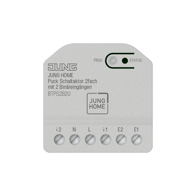 JUNG HOME Puck Schaltaktor 2fach mit 2 Binäreingängen