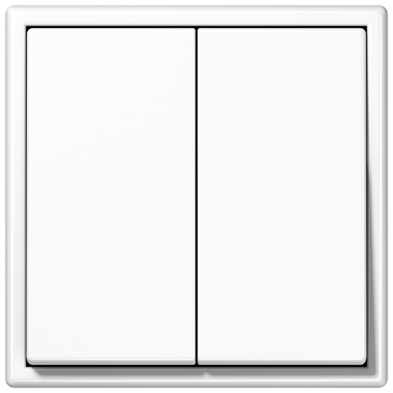 Matter Taster 2fach, batterieversorgt, Set, 4-kanalig, Thermoplast, Serie LS, alpinweiß