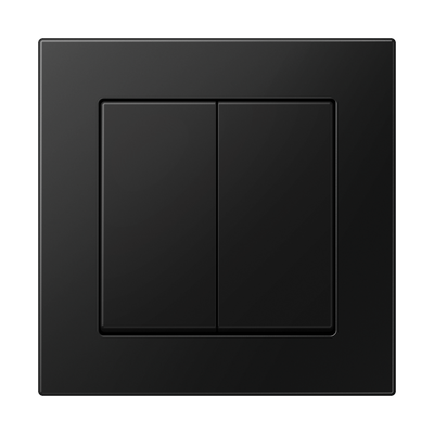 Matter Taster 2fach, batterieversorgt, Set , 4-kanalig, Serie A, graphitschwarz matt