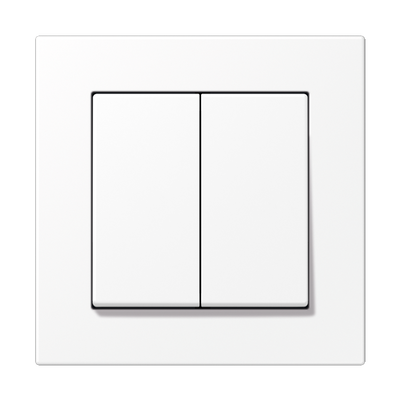 Matter Taster 2fach, batterieversorgt, Set , 4-kanalig, Serie A, schneeweiß matt