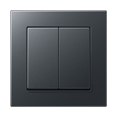 Matter Taster 2fach, batterieversorgt, Set , 4-kanalig, Serie A, anthrazit matt