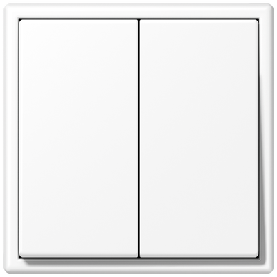 Matter Taster 2fach, batterieversorgt, Set , 4-kanalig, Serie LS, schneeweiß matt