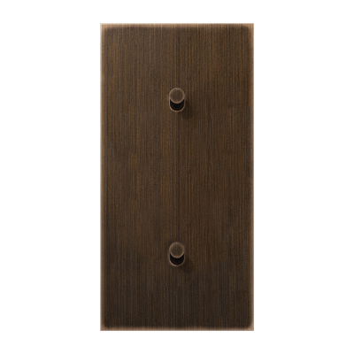 Abdeckung mit Kipphebel "Kegel", 2fach, 2 x 1 Kipphebel, senkrecht, Serie LS 1912, Messing antik