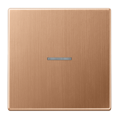 Wippe 1fach, mit Lichtleiter, Metall, PVD-beschichtet, Serie LS, Bronze gebürstet