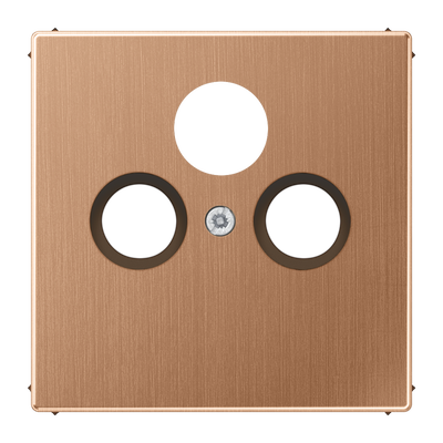 Abdeckung für Universal-Sat/BK-Dosen 1fach, Metall, PVD-beschichtet, Serie LS, Bronze gebürstet