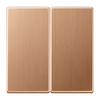Wippe 2fach, Metall, PVD-beschichtet, Serie LS, Bronze gebürstet