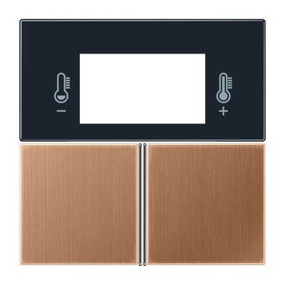 Tastensatz, F40 Raumcontroller, Metall, PVD-beschichtet, Serie LS, Bronze gebürstet