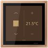 KNX Raumcontroller LS TOUCH mit Rahmen LS 990, Secure, Metall, PVD-beschichtet, Bronze gebürstet