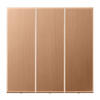 Wippe 3fach, Metall, PVD-beschichtet, Serie LS, Bronze gebürstet