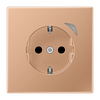 JUNG HOME SCHUKO® Steckdose Energy, 16 A 250 V ~, mit Funktionsanzeige, Safety Plus, Serie LS, Bronze gebürstet