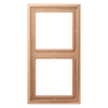 Rahmen 2fach, LS ZERO, Metall, PVD-beschichtet, Bronze gebürstet, senkrechte und waagerechte Montage