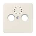 Abdeckung für Universal-Sat/BK-Dosen 1fach, Thermoplast, Serie CD, weiß (ivory)