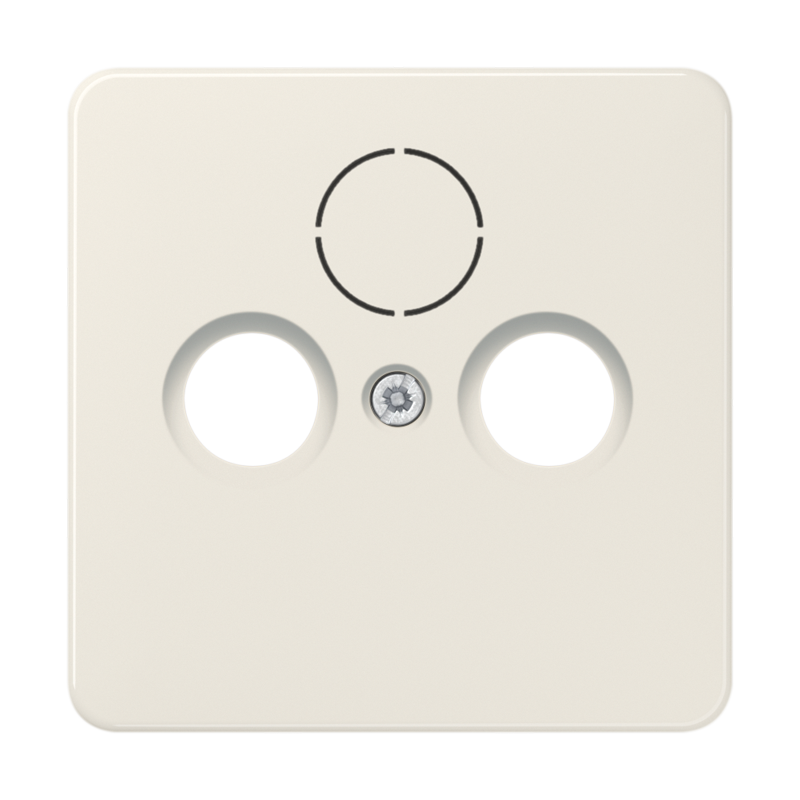 Abdeckung für Universal-Sat/BK-Dosen 1fach, Thermoplast, Serie CD, weiß (ivory)