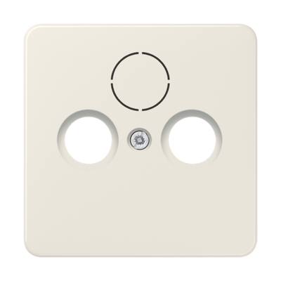 Abdeckung für Universal-Sat/BK-Dosen 1fach, Thermoplast, Serie CD, weiß (ivory)