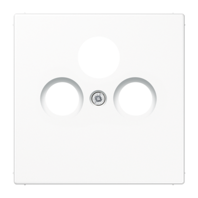 Abdeckung für Universal-Sat/BK-Dosen 1fach, Thermoplast, Serie LS, alpinweiß