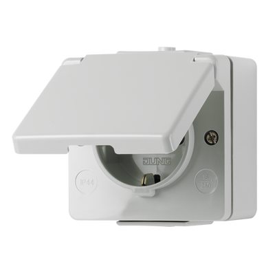 SCHUKO®-Steckdose, 16 A 250 V ~, senkrecht, IP 44, WG 600