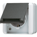 SCHUKO®-Steckdose, 16 A 250 V ~, senkrecht, IP 44, WG 800