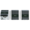 SCHUKO®-Dreifach-Steckdose, verdrahtet, 16 A 250 V ~, mit Schriftfeld, waagerecht, IP 44, WG 800