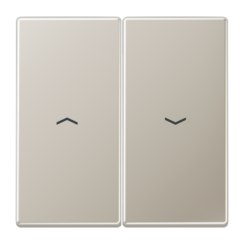 Wippe 2fach, mit Pfeilsymbolen, Serie LS, Edelstahl