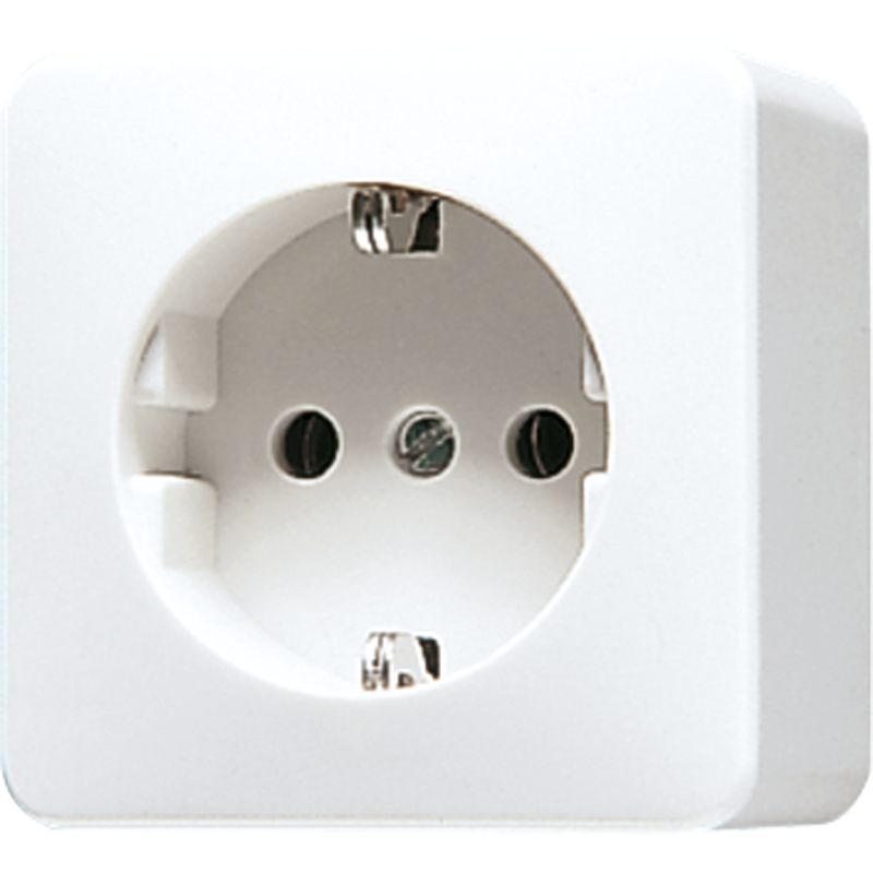 SCHUKO®-Steckdose, 16 A 250 V ~, 47 mm, AP 600, alpinweiß