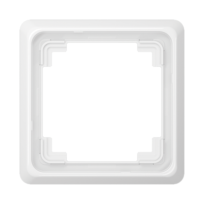 Rahmen 1fach, CD PLUS, Duroplast, alpinweiß, senkrechte und waagerechte Montage