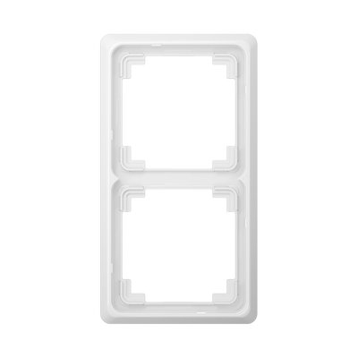 Rahmen 2fach, CD PLUS, Duroplast, alpinweiß, senkrechte und waagerechte Montage