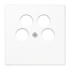Abdeckung für 4-Loch SAT-TV-Steckdose (Axing) 1fach, Thermoplast, Serie LS, alpinweiß