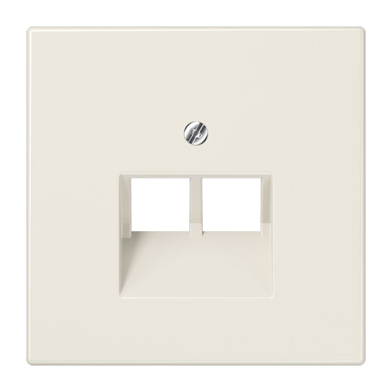Abdeckung für IAE/UAE-Anschlussdosen, 2 x 8-polig, Thermoplast, Serie LS, weiß (ivory)