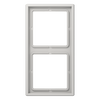 Rahmen 2fach, LS 990, IP 44, Duroplast, lichtgrau, senkrechte und waagerechte Montage