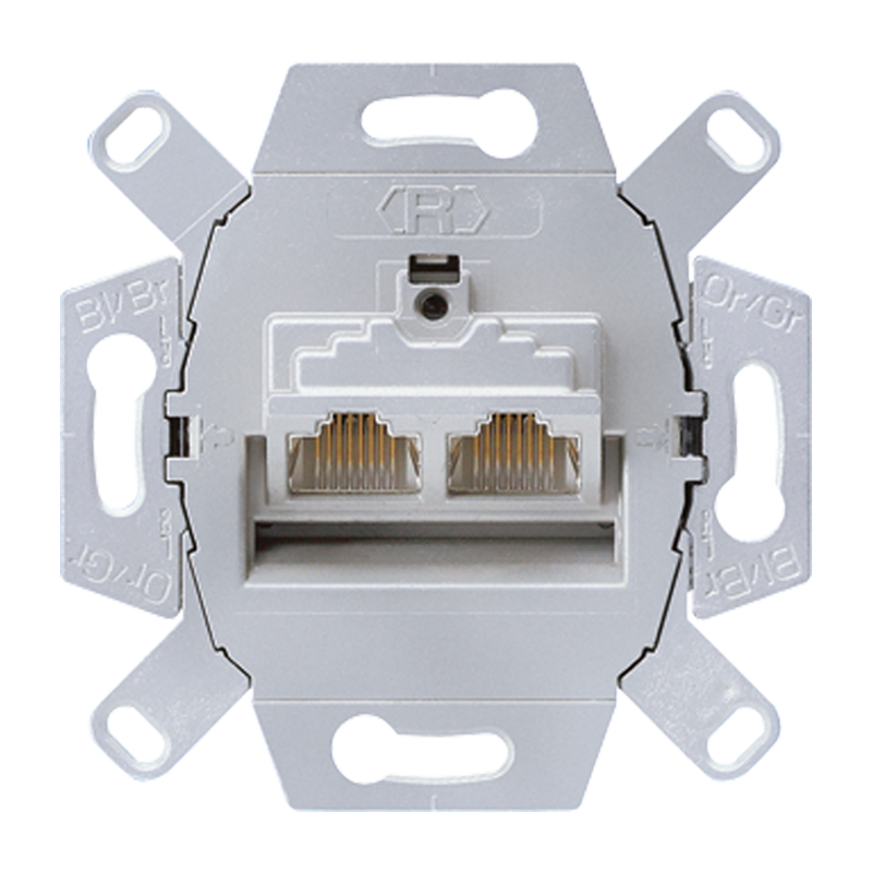 Datendose Cat. 6 / Cat. 6A iso 2 x 8-pol., für 2 Terminals (getrennt)