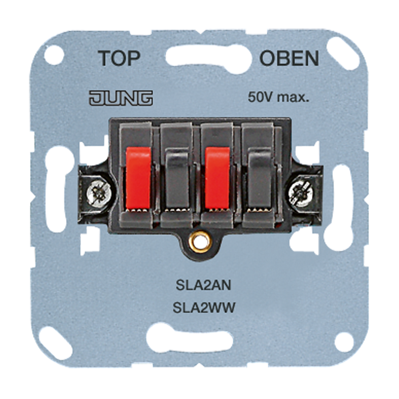 Stereo-Lautsprecher-Anschlussdose 25 V ~, 60 V DC 2fach