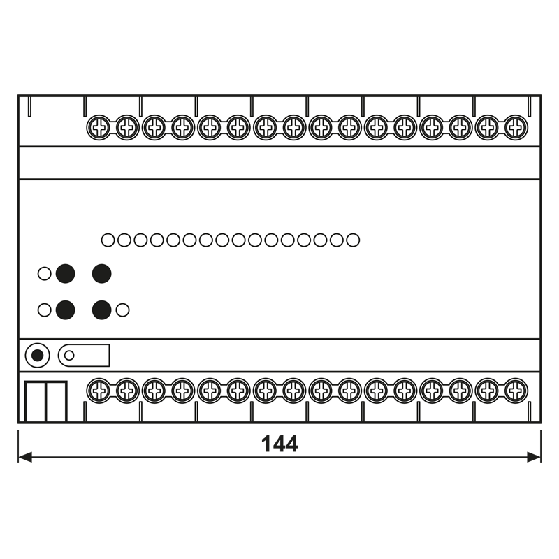 KNX Schaltaktor 16fach, KNX Jalousieaktor 8fach, REG, 8 TE, Secure – Bild 2 von 2