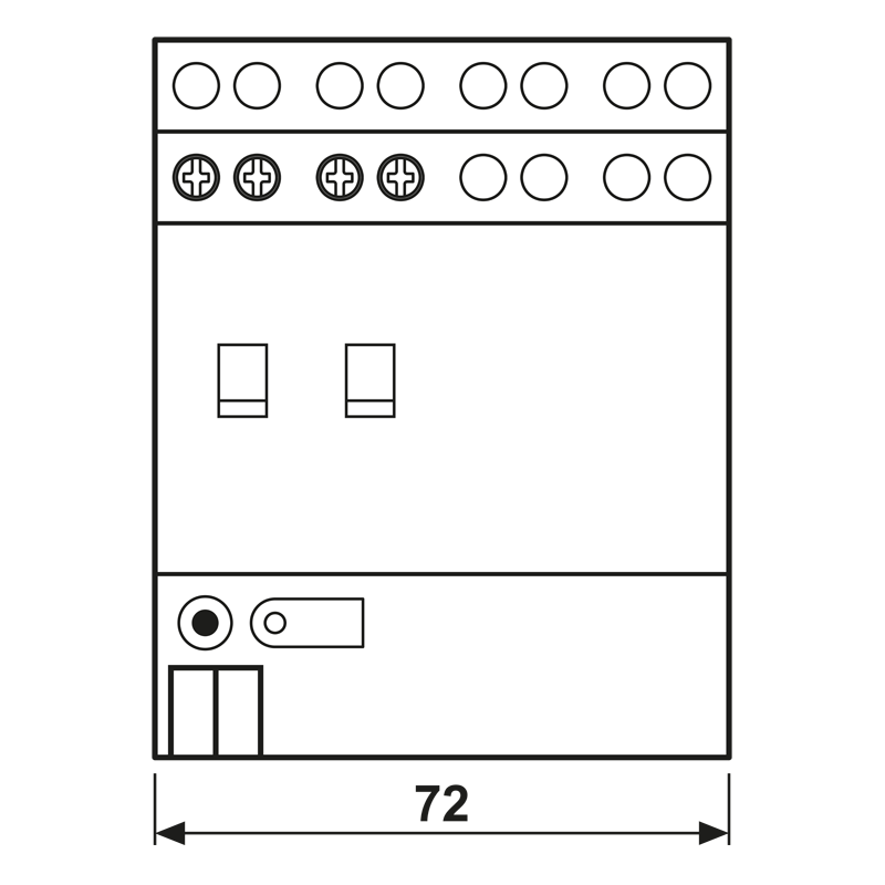 KNX Schaltaktor 2fach, REG, 4 TE – Bild 2 von 2
