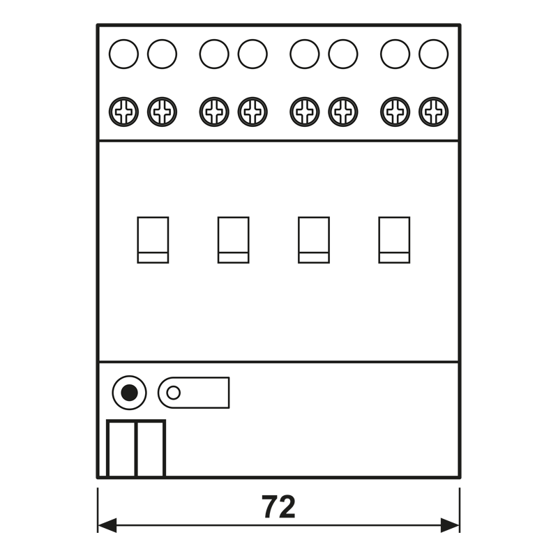 KNX Schaltaktor 4fach, REG, 4 TE – Bild 2 von 2