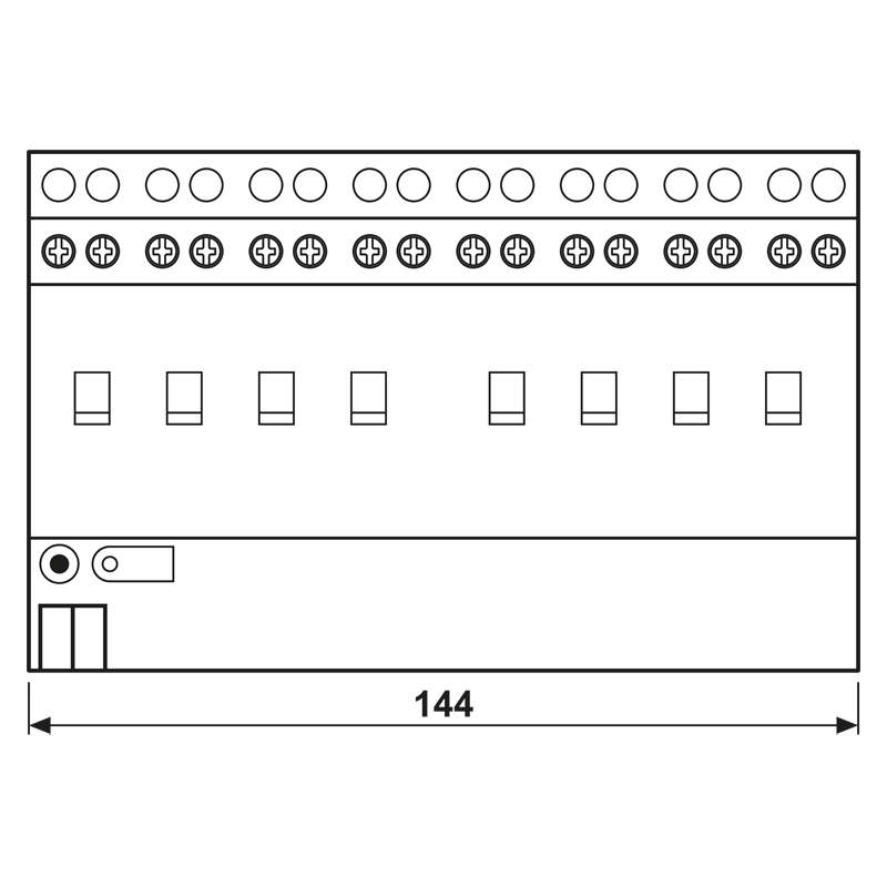 KNX Schaltaktor 8fach, REG, 8 TE – Bild 2 von 2