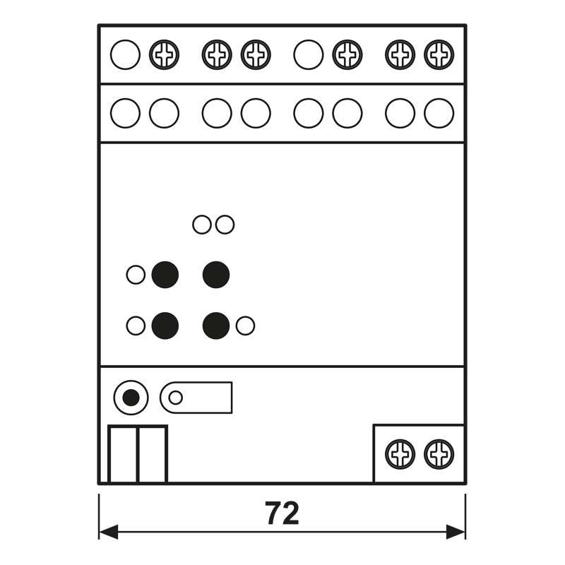 KNX LED-Universal-Dimmaktor 2fach, REG, 4 TE – Bild 2 von 2