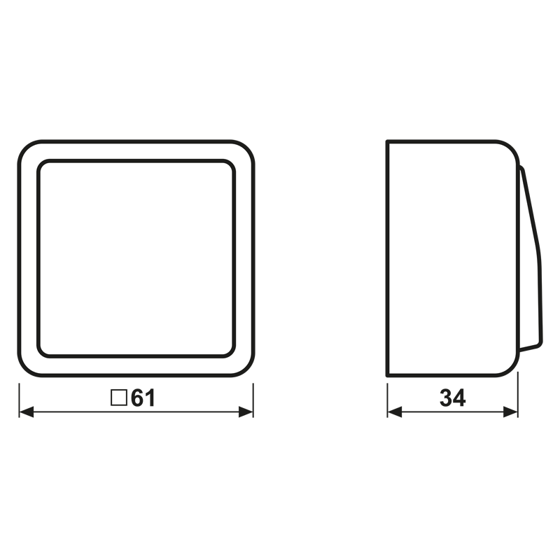 Wippschalter, Universal Aus-Wechsel, 10 AX 250 V ~, AP 600, alpinweiß – Bild 2 von 2