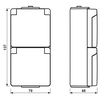 SCHUKO®-Zweifach-Steckdose, verdrahtet, 16 A 250 V ~, Schraubklemmen, senkrecht, IP 44, WG 600