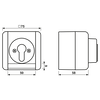 Schlüsselschalter, Universal Aus-Wechselschalter, 1-pol., 16 AX 250 V ~, IP 44, WG 800