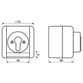 Schlüsselschalter, Universal Aus-Wechselschalter, 1-pol., 16 AX 250 V ~, IP 44, WG 800