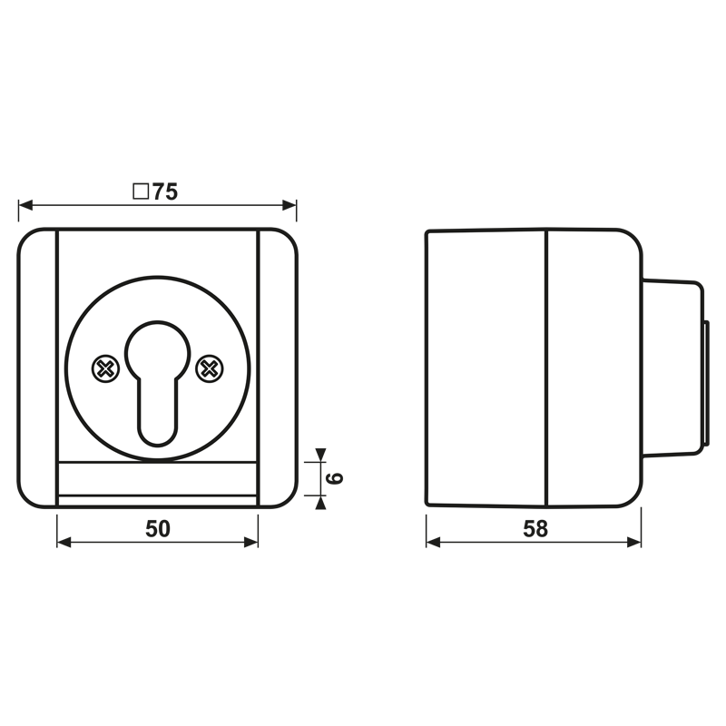 Schlüsselschalter, Universal Aus-Wechselschalter, 1-pol., 16 AX 250 V ~, IP 44, WG 800 – Bild 2 von 2