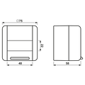 SCHUKO®-Steckdose, 16 A 250 V ~, mit Schriftfeld, senkrecht, IP 44, WG 800
