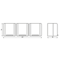 SCHUKO®-Dreifach-Steckdose, verdrahtet, 16 A 250 V ~, waagerecht, IP 44, WG 800