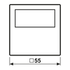 JUNG HOME Raumthermostat-Display, Serie AS/A, alpinweiß