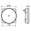 Abdeckung für kabelloses Laden, Thermoplast, Serie AS, weiß (ivory)