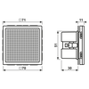 Lautsprechermodul, Thermoplast lackiert, Serie LS, orange clair (32081)