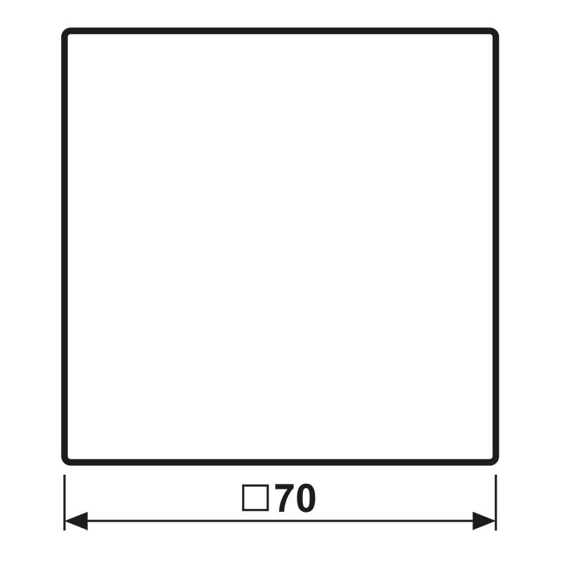Wippe 1fach, Duroplast lackiert, Serie LS, graphitschwarz matt – Bild 2 von 2