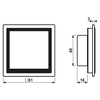 KNX Raumcontroller LS TOUCH mit Rahmen LS ZERO, Secure, Thermoplast lackiert, le rubis (4320M)