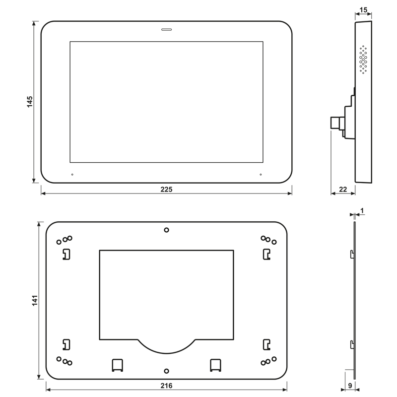 Smart Control 8, 203 mm / 8″, schwarz – Bild 2 von 2